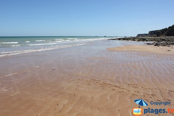 Sand beach in Longues sur Mer - Normandy