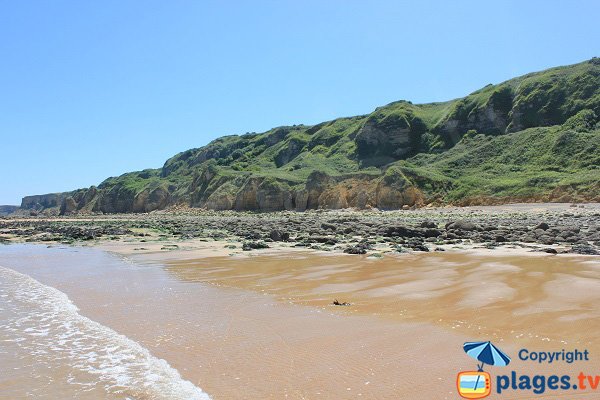 Cliffs and beach of Longues sur Mer