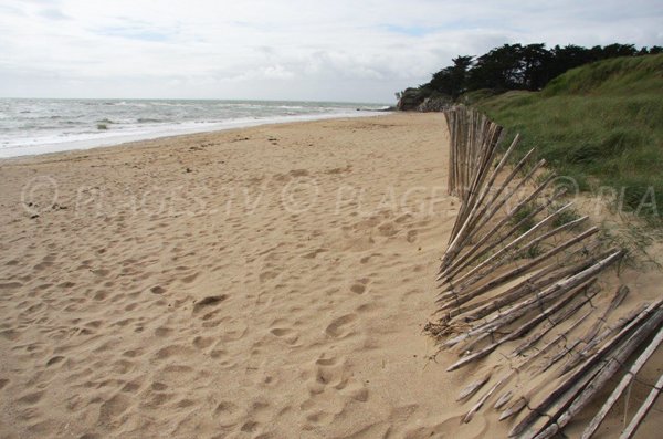 Photo de la plage dans la baie de Lanchale à Pénestin