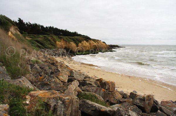 Extrémité de la plage de Loscolo dans la baie de Lanchale