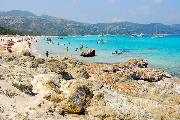 Lodo beach in Saint Florent in Corsica