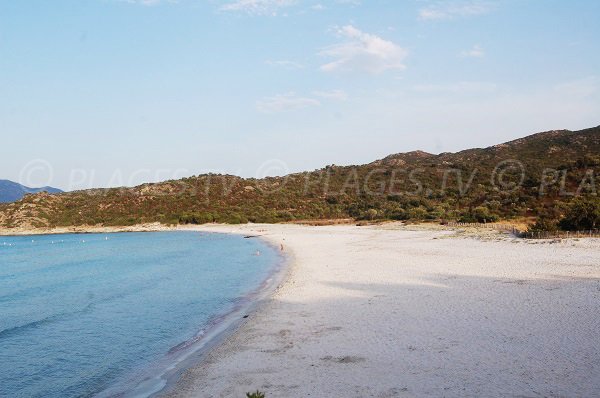 Sand beach in Saint Florent in Corsica