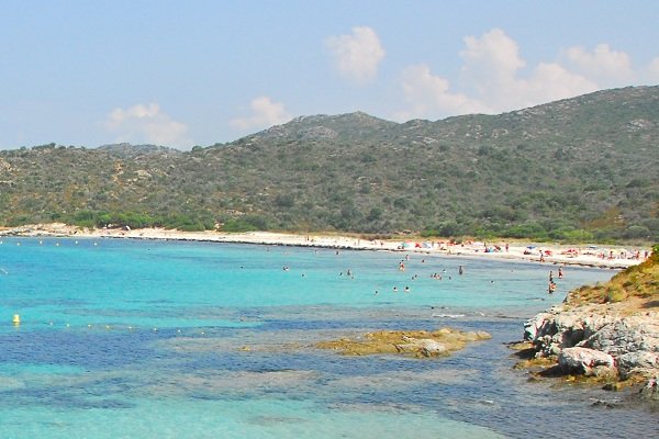 Plage du Lotu dans le golfe de St Florent en Corse