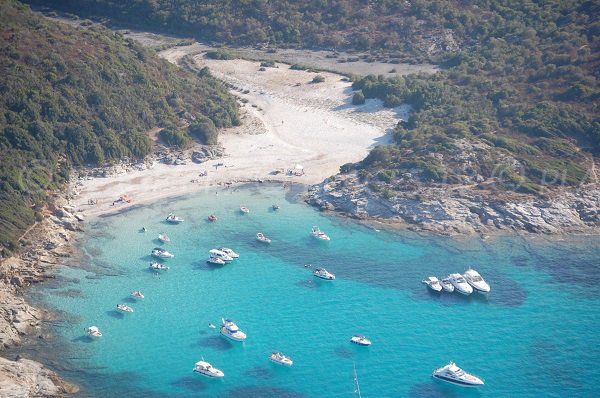 Vista aerea della spiaggia del Lotu - St Florent - Corsica