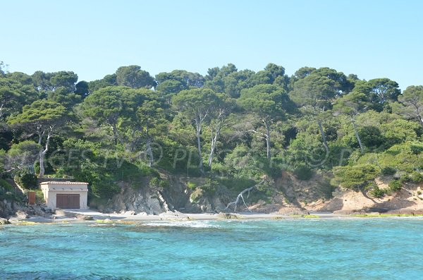 Boat shelter on the Luxembourg beach in Bormes les Mimosas