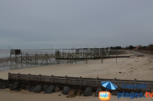 Plage au sud du centre ville des Moutiers en Retz