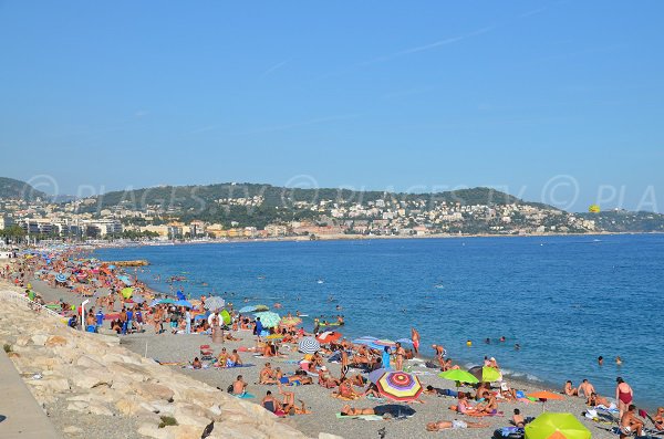 Photo of the Magnan beach in summer - Nice