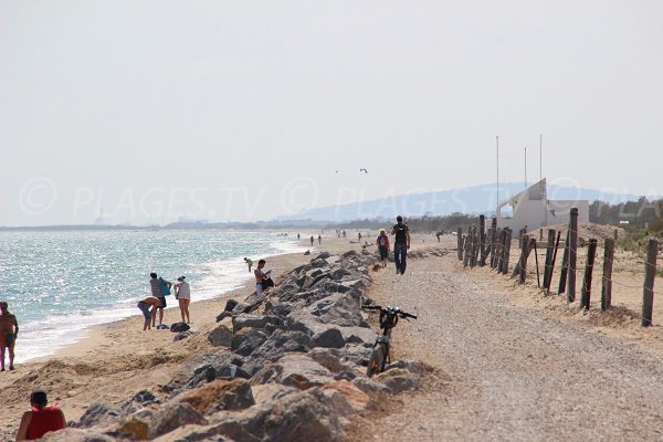 Plage de Maguelone en direction de Frontignan