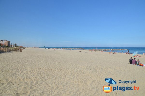 Maillol beach in Saint Cyprien in France