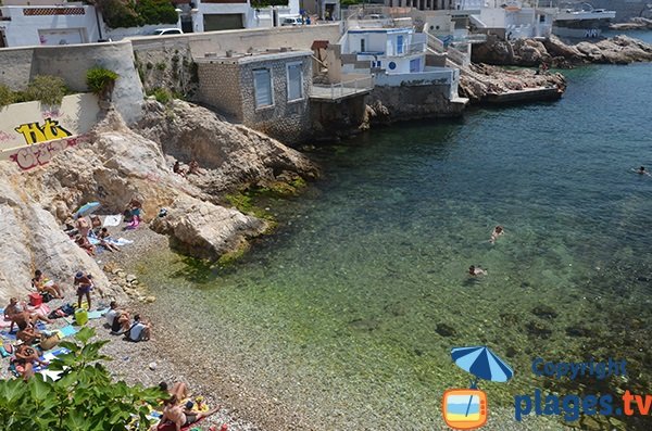 Maisons de pêcheurs dans l'anse de Maldormé - Marseille