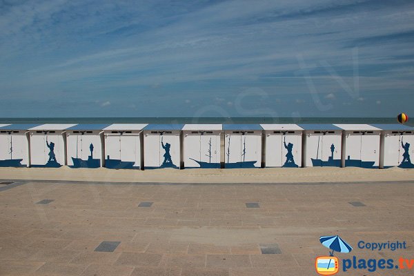 bathing huts in Dunkerque in France