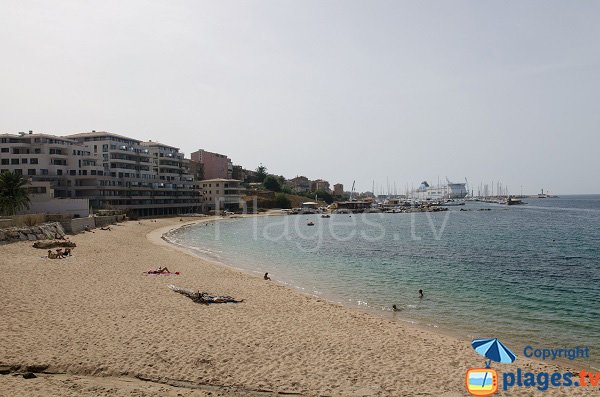 Plage à côté du port de Propriano - Mancinu