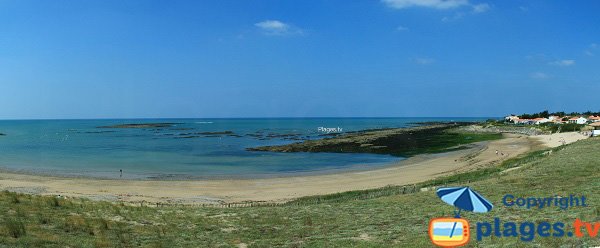 Panorama de la plage du Marais Girard de Brétignolles en Vendée