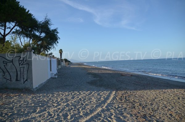 Plage de sable de la Marana en Corse