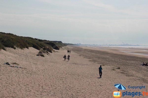 Foto della spiaggia del Marchard a Bray-Dunes in Francia