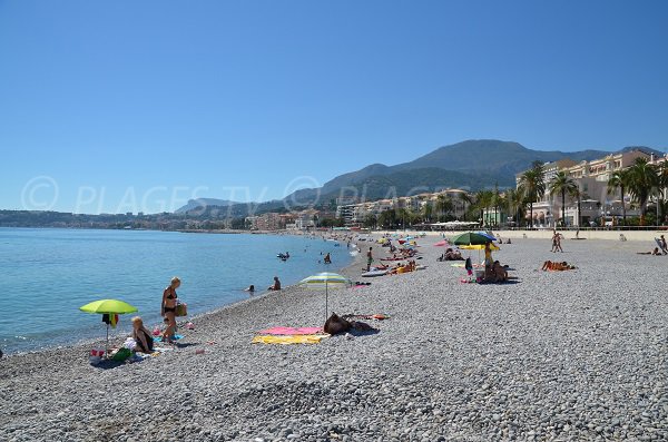 Market beach of Menton with view on the Cap Martin