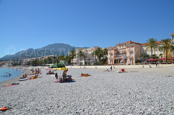 Seaside resort of Menton with the beach