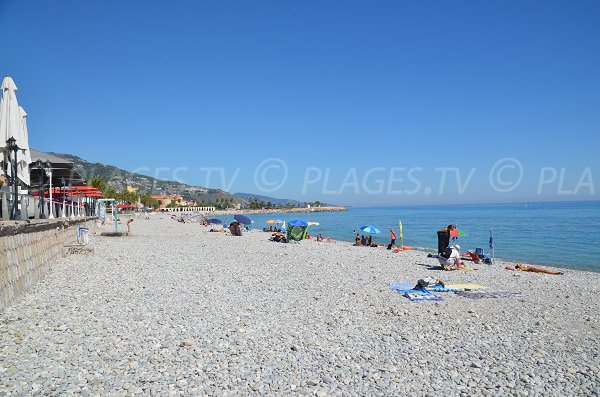 Ende des Marktstrandes von Menton - Neben dem Casino