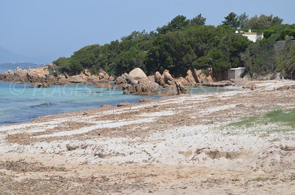 Rochers sur la plage de Mare e Sole à Pietrosella en Corse