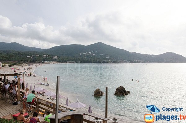 Vue depuis la paillote Mare e Sole - Corse