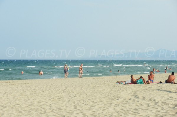 Marenda beach in Canet-Plage in summer