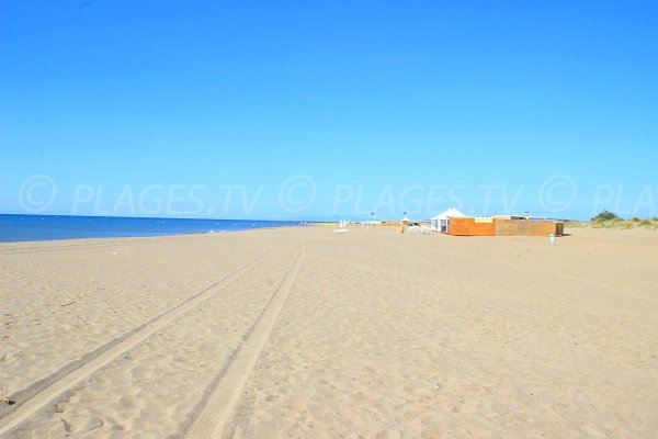 Private beach in Vendres in France