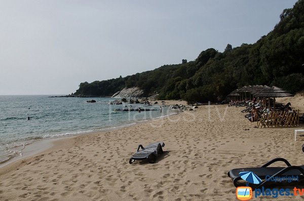 Zone principale de la plage de Marinca - Corse