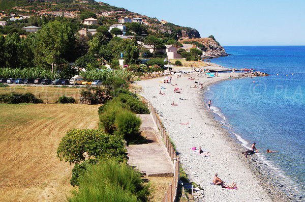 Beach in Sisco next to Bastia with low attendance