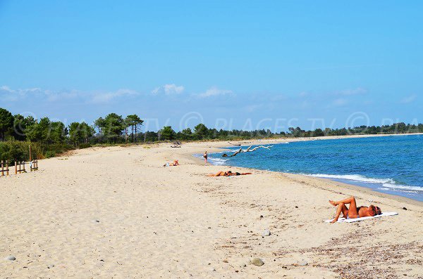 Plage sauvage à Solaro en Corse proche de la base aérienne