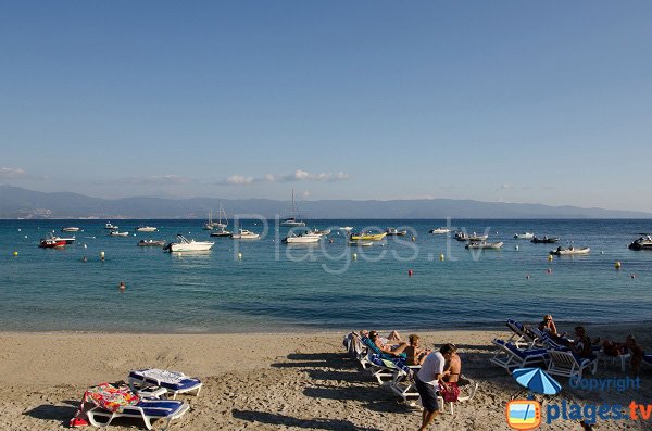 Marinella beach with view on Pietrosella - Ajaccio