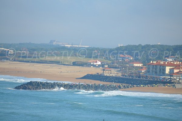 Spiaggia pubblica a Anglet, vicino al centro