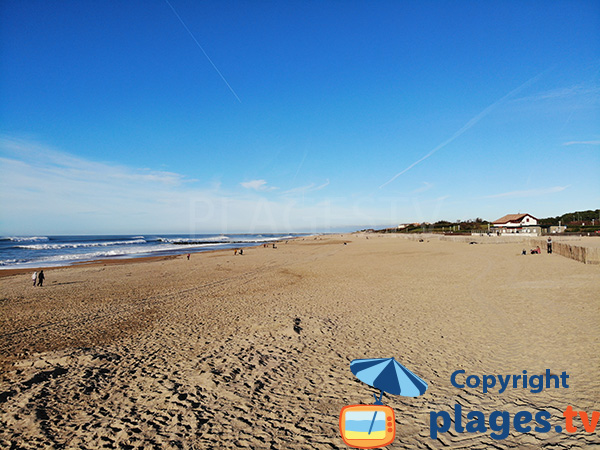 Plage publique à Anglet proche du centre-ville