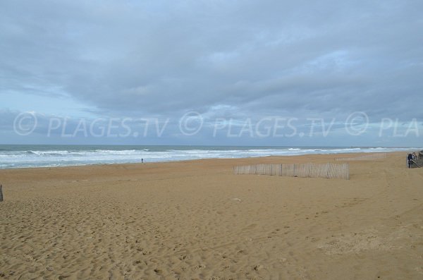 Large beach in Anglet near Biarritz