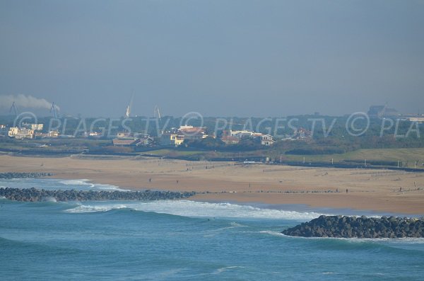 Marinella beach in Anglet in France