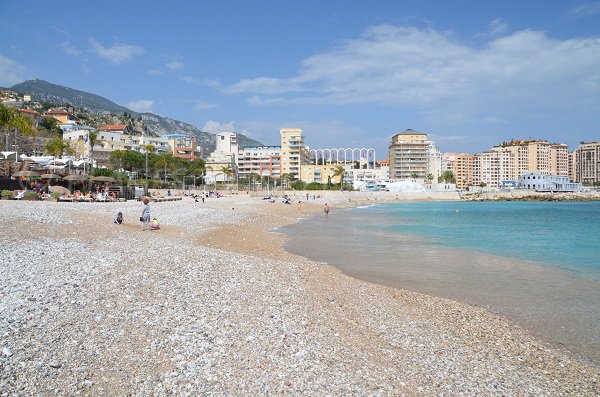 Sand and pebbles beach in Cap d'Ail - Marquet