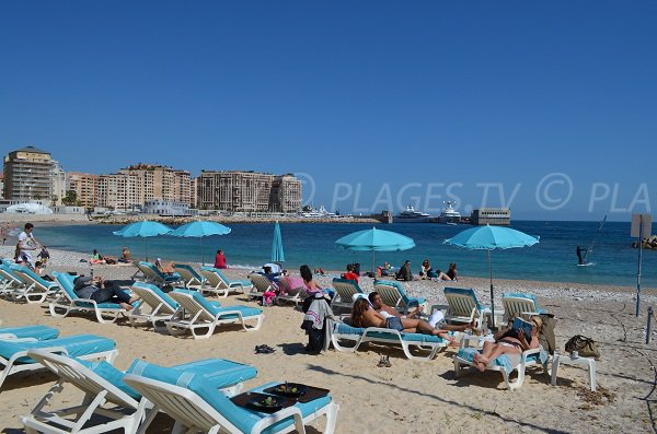 Plage privée sur la plage Marquet au Cap d'Ail