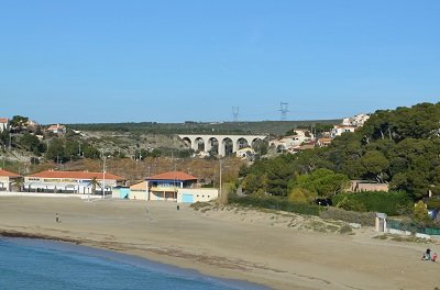 Beach in Martigues in France