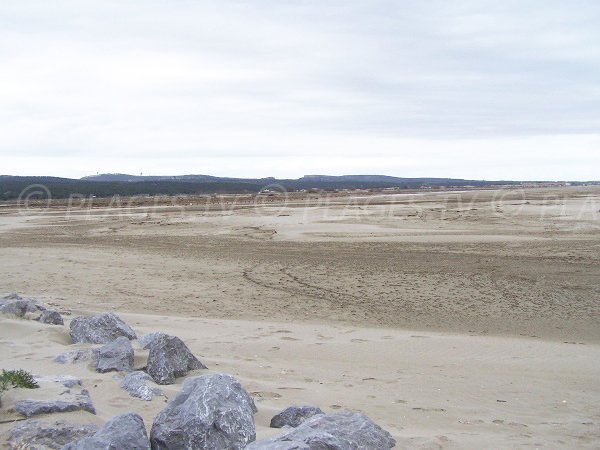 Plage de sable publique à Gruissan