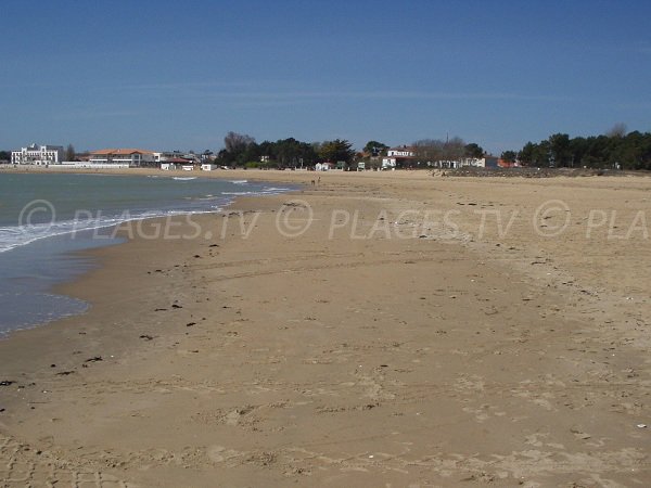 Plage de Maupas à gauche de l'embarcadère à La Tranche