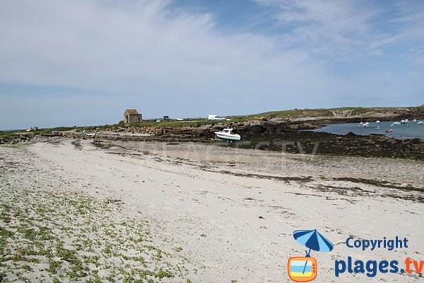 Guérite sur la plage de Melon à Porspoder