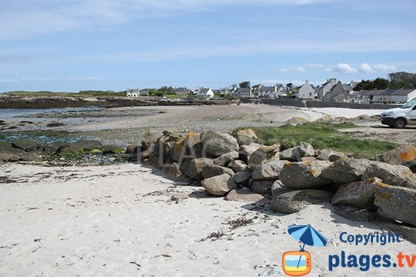 Hameau à côté de la plage de Melon à Porspoder