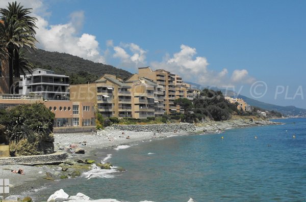 Plage de Minelli au nord de Bastia