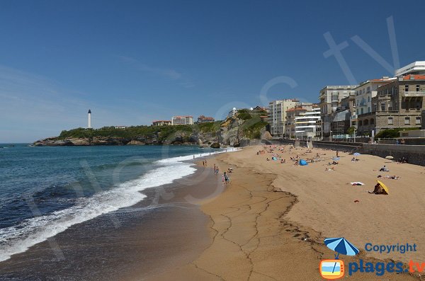 Miramar beach in Biarritz in France