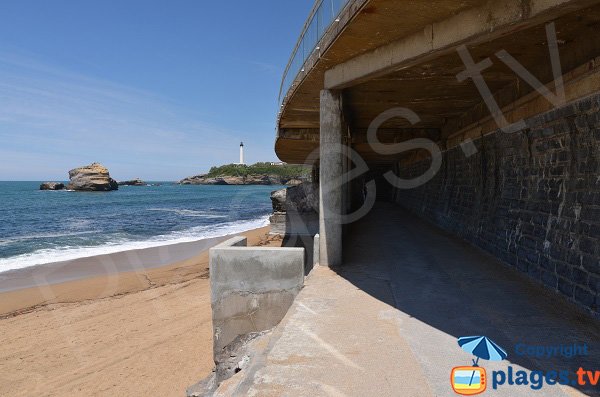 Miramar access beach from the Grande Beach - Biarritz