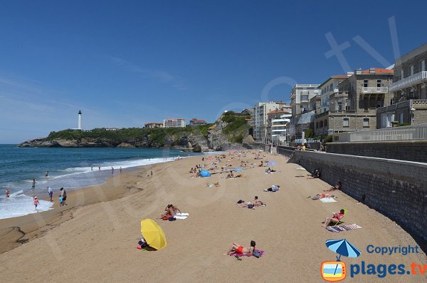 Photo de la plage de Miramar à Biarritz