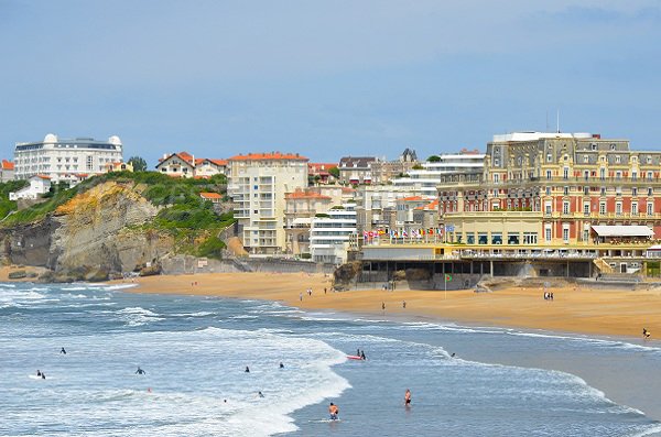 Miramar and Main beaches in Biarritz