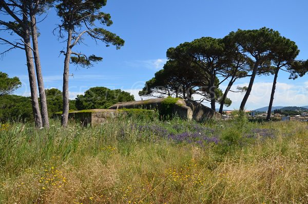 Bunker on the Miramar beach in La Londe des Maures