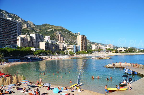 Photo de la plage de Monaco du Larvotto - zone de droite