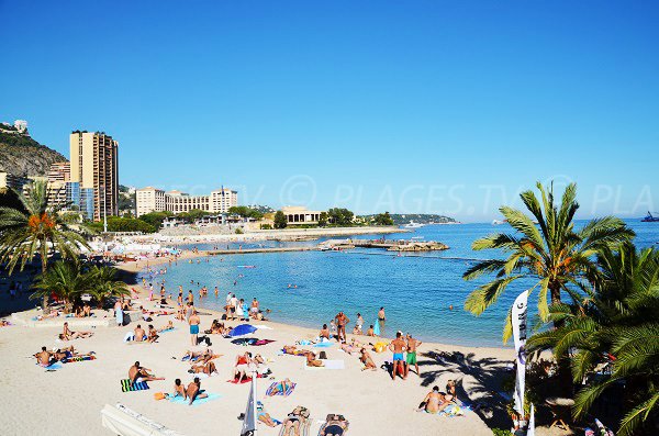 Picture of the Larvotto beach in Monaco in summer