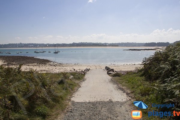 Rampe de mise à l'eau sur la plage des Montiers